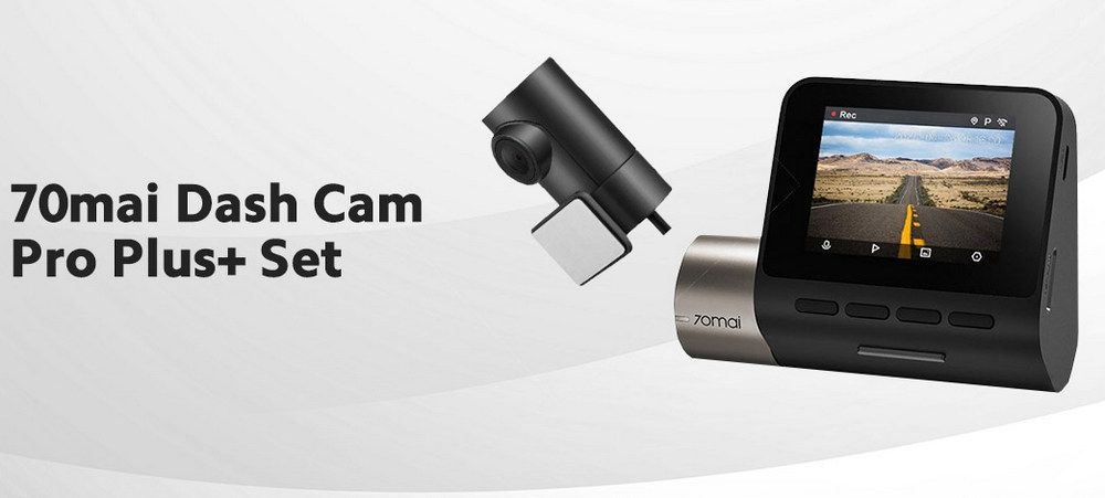 Set 2 camere auto, fata 70mai Dash Cam Pro Plus+, spate RC06