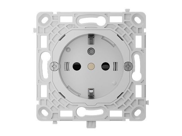 Modul priza perete, 250V, 16A, Protectie Clasa I, IP20, gri, Ajax OutletCore (basic) type F