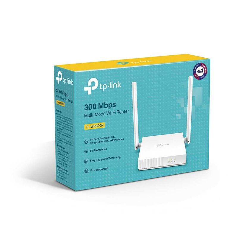 Router wireless TP-LINK TL-WR820N, 3 porturi, 300Mbps, 2 antene