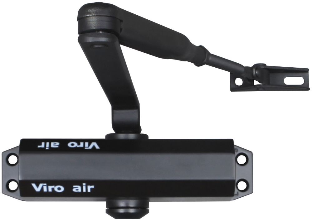 Amortizor VIRO AIR cu pinion si cremaliera, pentru usi de max. 95cm si 60kg, negru, 118.03.1.211.CE 