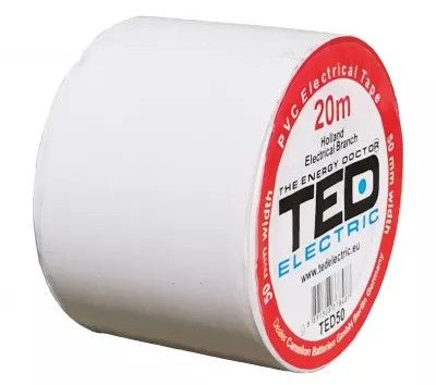 Banda izolatoare TED TED004895, lungime 20m, diametru 50mm, alba