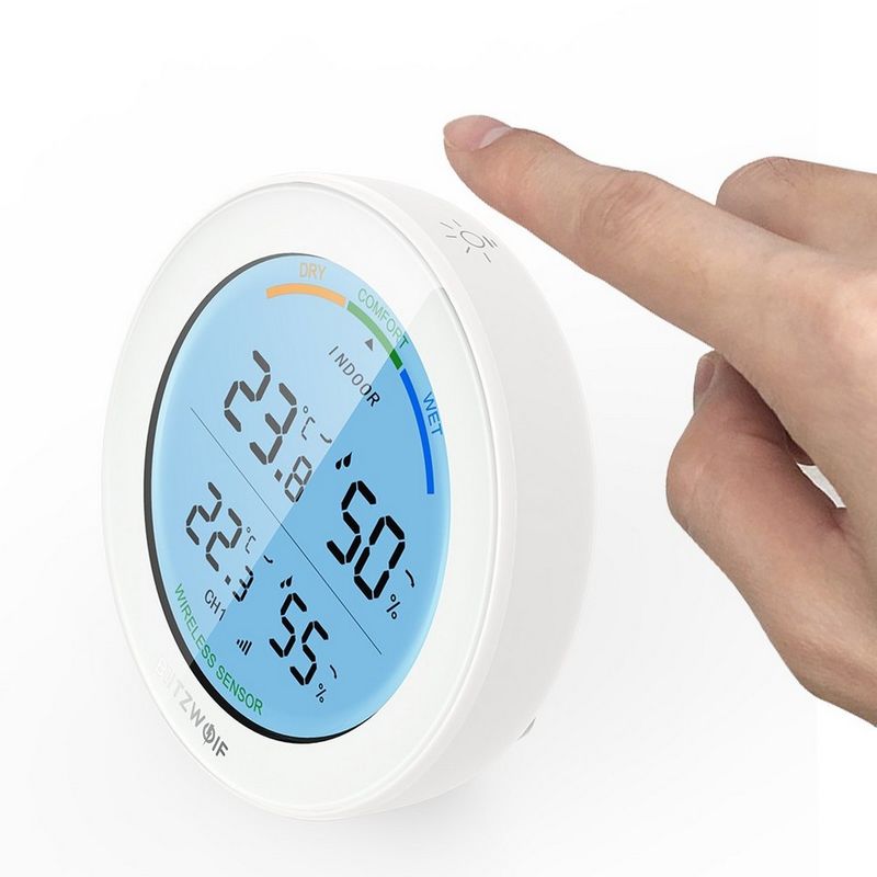 8フィート　THREE WEATHER Statie meteo wireless, display alb, suporta 3 senzori