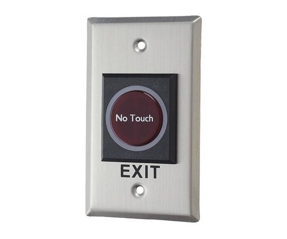 Buton de iesire iluminat, FARA ATINGERE, detectie cu IR, 12V 3A, NO/NC/COM, carcasa din otel inoxidabil, Sebury NBT-005