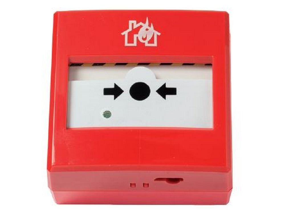 Buton manual de incendiu conventional interior Inim IC0020Y, resetabil, LED multicolor, 10-30V, 260-600 Ohm, EN54-11