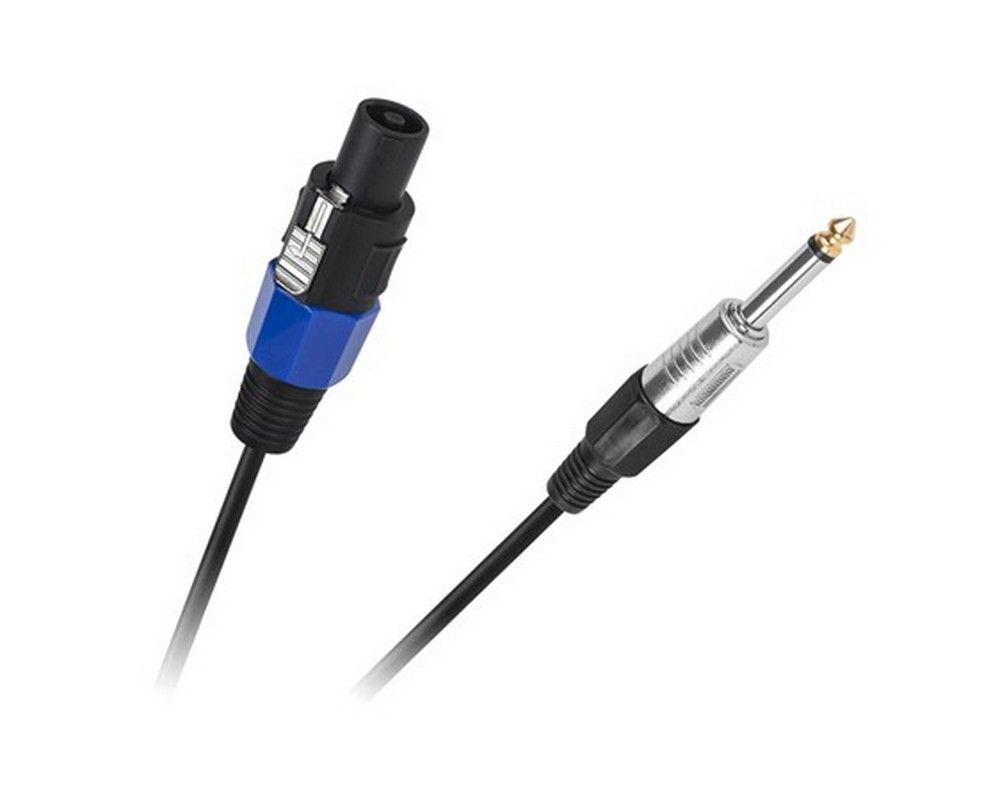 Cablu audio Speakon tata - Jack 6.35 tata, lungime 5 m, negru, KPO2759-5
