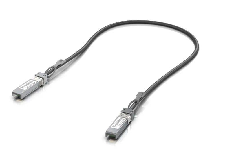 Cablu patchcord fibra optica Ubiquiti UACC-DAC-SFP10-0.5M, 10 Gigabit, 2 conectori SFP+, lungime 0.5m