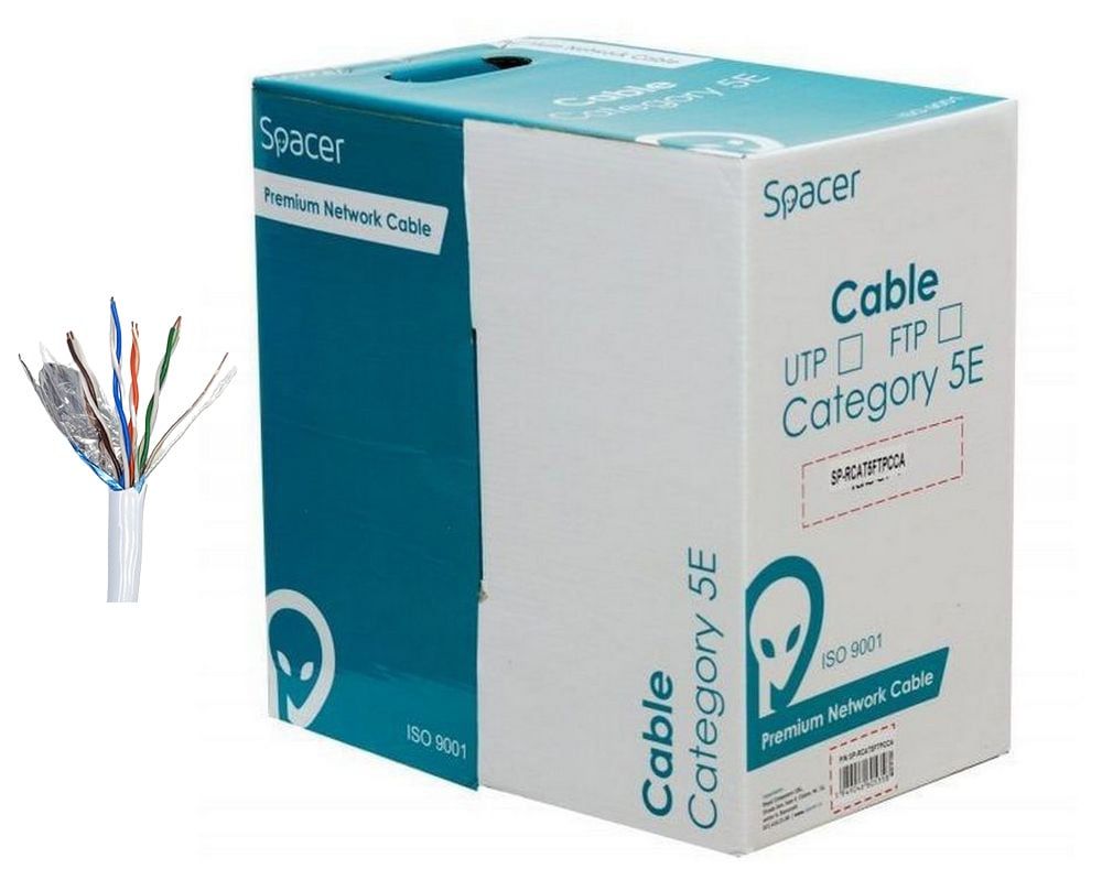 Cablu FTP CCA (Cupru-Aluminiu) Cat5 Rola 305 metri fir 0.51, SP-RCAT5FTPCCA