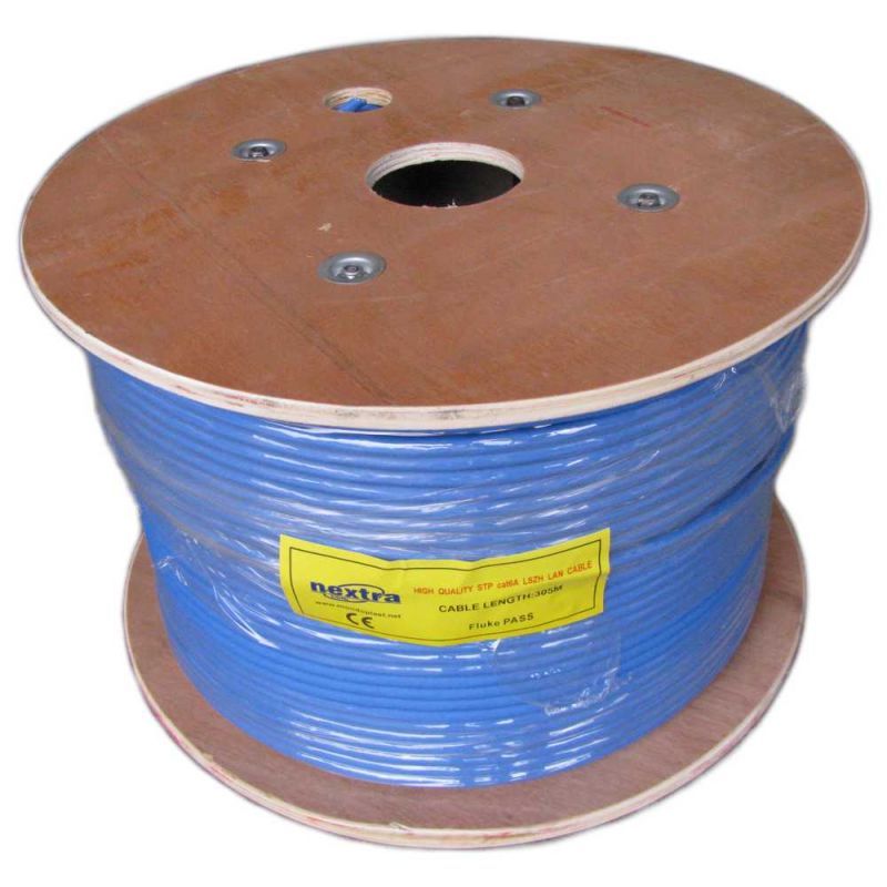Cablu S/FTP cat6 LSZH blue jacket, AWG 23, cupru solid 0.56mm