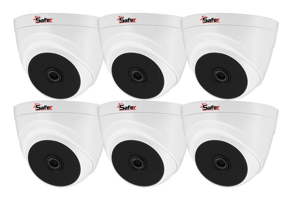 Pachet 6 x Camera supraveghere FULL HD, 2.8mm, IR 20 metri, Safer, SAF-DM2MP20F28