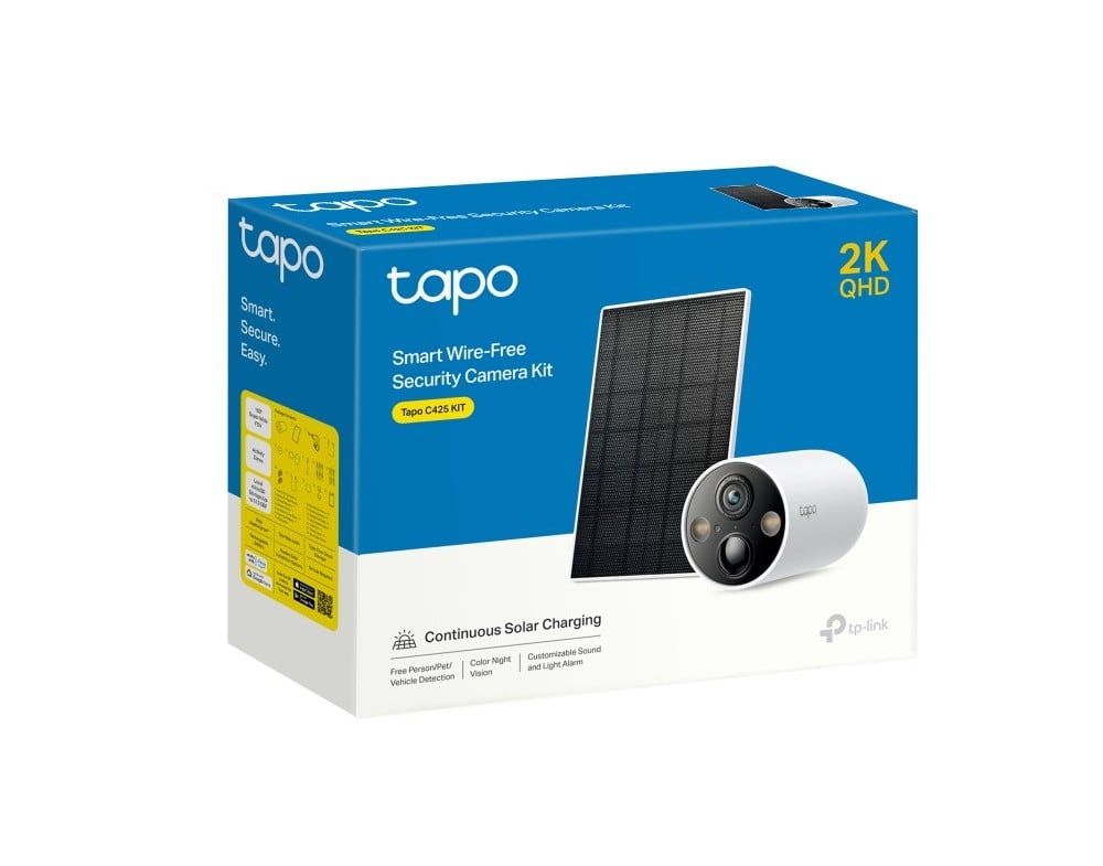 Camera supraveghere cu panou solar TP-Link Tapo C425 Kit, 2K QHD