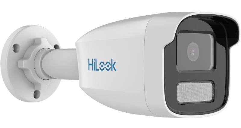 Camera supraveghere IP exterior Hikvision HiLook IPC-B449H C 4mm, ColorVu, 4MP, lentila 4mm, lumina alba 50m, PoE, IP67, H.265+, WDR 120dB, detectie miscare
