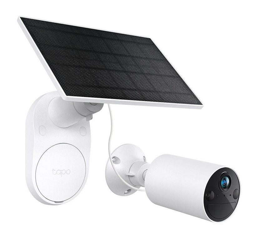 Camera wireless exterior Tp-Link Tapo Kit-TC82, alimentata solar, 2K 3MP, viziune nocturna color, detectie persoane AI, IP65, slot microSD