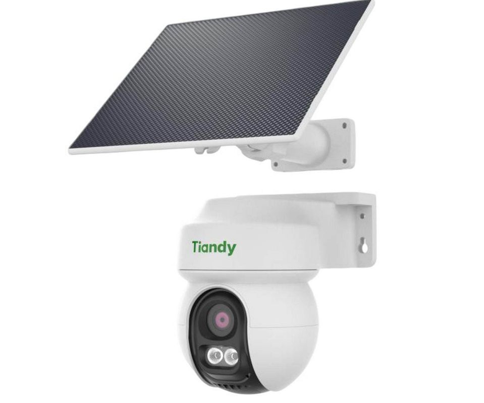 Camera supraveghere 4G cu panou solar Tiandy, 4MP, Iluminare duala