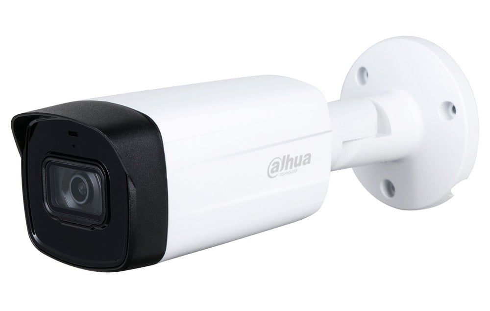 Camera de supraveghere exterior HDCVI, 2MP, lentila 2.8mm, IR 40m, Microfon, IP67, Dahua HAC-HFW1200TH-I4-A