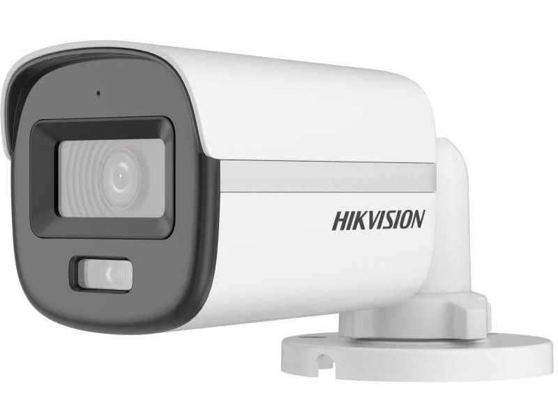 Camera de supraveghere exterior, ColorVu, 2MP, 2.8mm, Smart Hybrid Light LED si IR 20m, Microfon, IP67, Hikvision DS-2CE10DF0T-LFS28