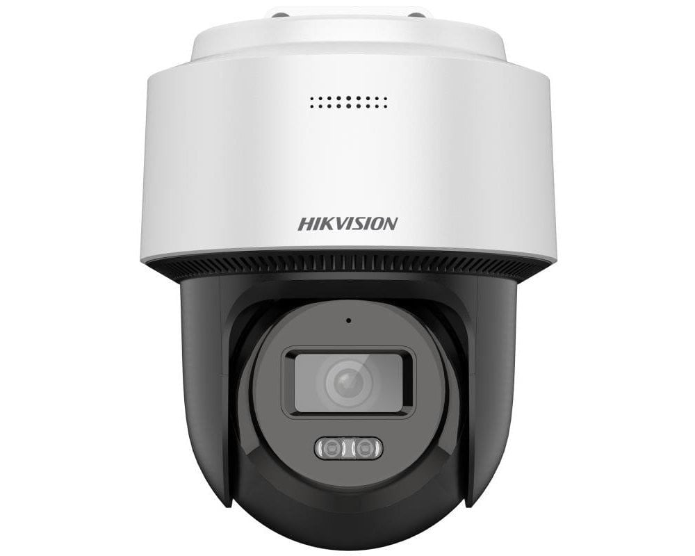 Camera IP PT Hikvision DS-2DE2C400MWG-E(2.8mm), 4MP 2K, IR si LED alb 30m, Detectie Umana, Audio, PoE, slot microSD, IP66