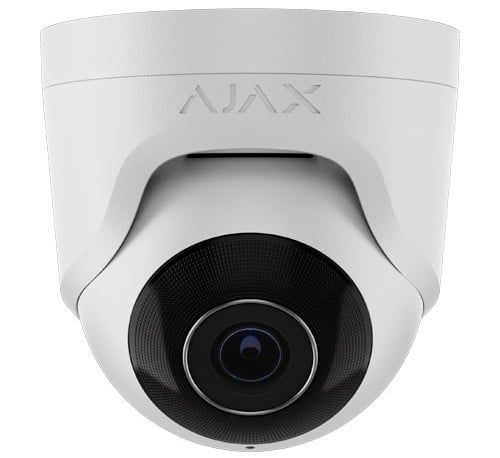 Camera supraveghere turret IP Ajax TurretCam(W)-64923, 5MP, 2.8mm, IR 35m, recunoastere AI, Microfon, slot microSD, PoE, IP65