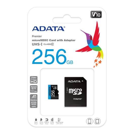CARD MicroSD ADATA 256GB Clasa 10 fara adaptor - A2t.ro