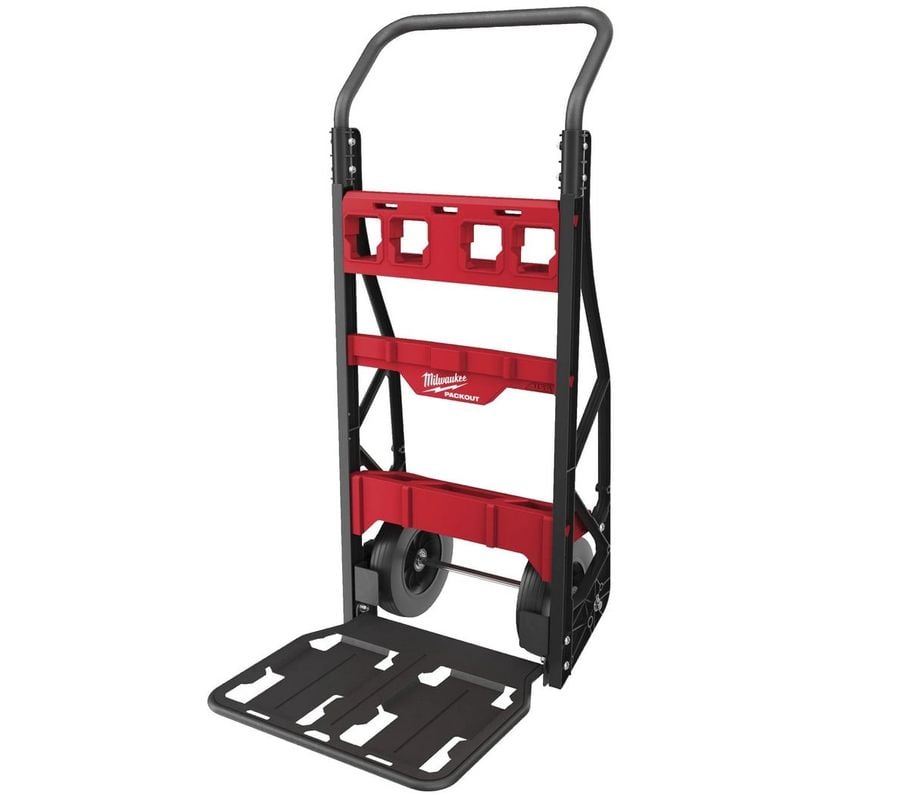 Carucior cu 2 roti PACKOUT Milwaukee, suport integrat, roti de 25cm, greutate suportata 180kg, 4932472131