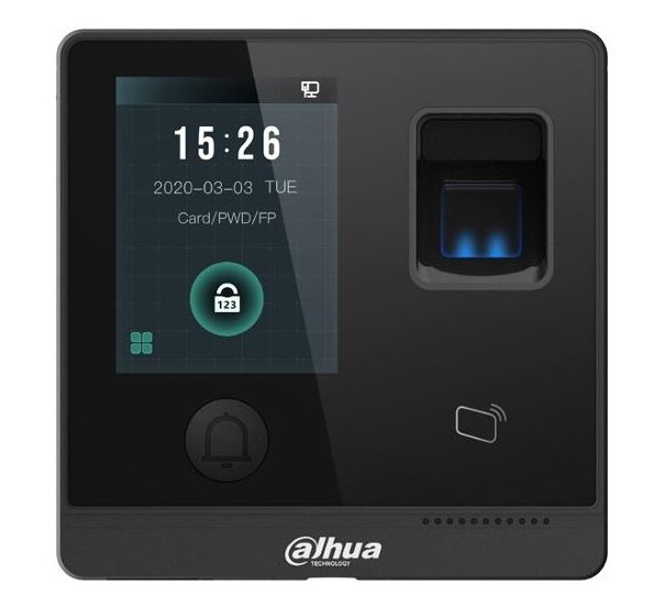 Centrala de control acces stand-alone WiFi, Amprenta + Card Mifare 13.56KHz, 30.000 utilizatori, Ecran tactil, Alarma 1/1, Dahua ASI1212F