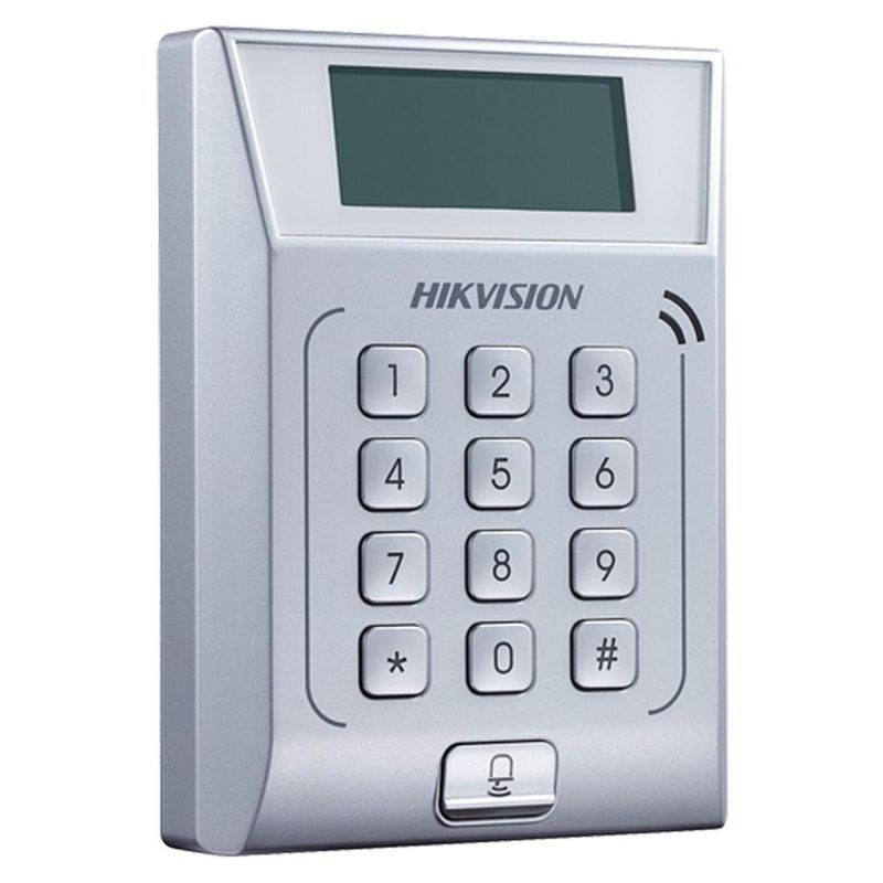 Sistem de control acces Stand-Alone, Mifare 13.56MHz, TCP/IP, cu tastatura, Hikvision, DS-K1T802M