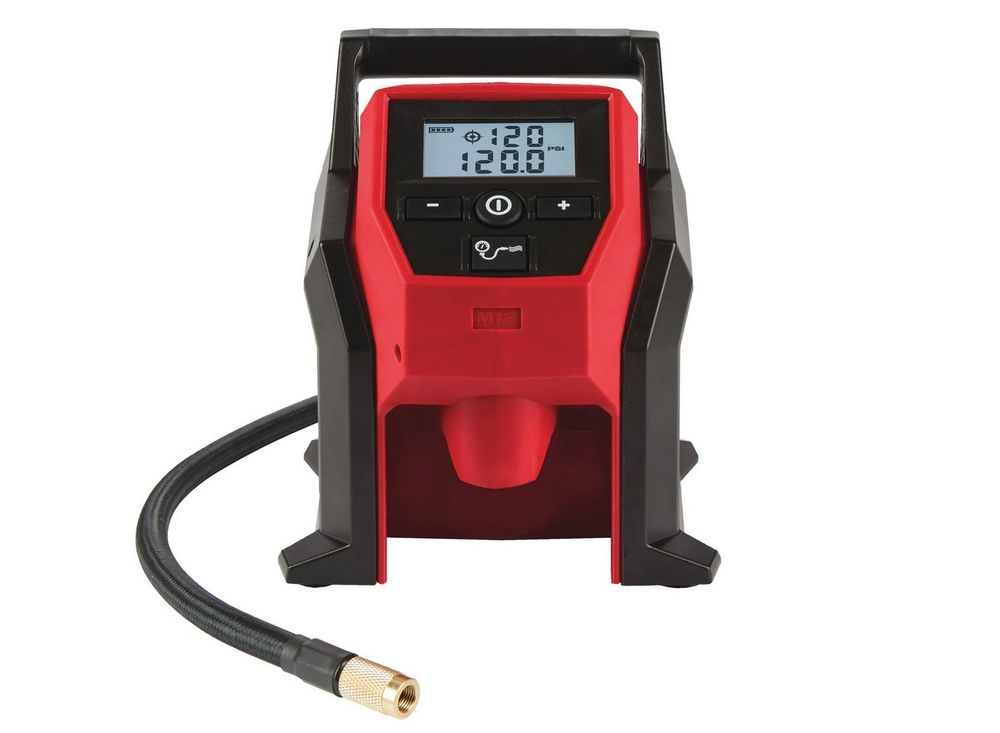 Compresor M12 subcompact Milwaukee, stand anti-vibratie, ecran LCD, sistem REDLITHIUM, 4933464124