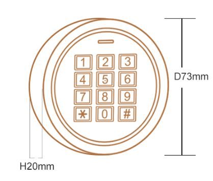 Cititor control acces standalone cu tastatura, SECUKEY-K7 - A2t.ro