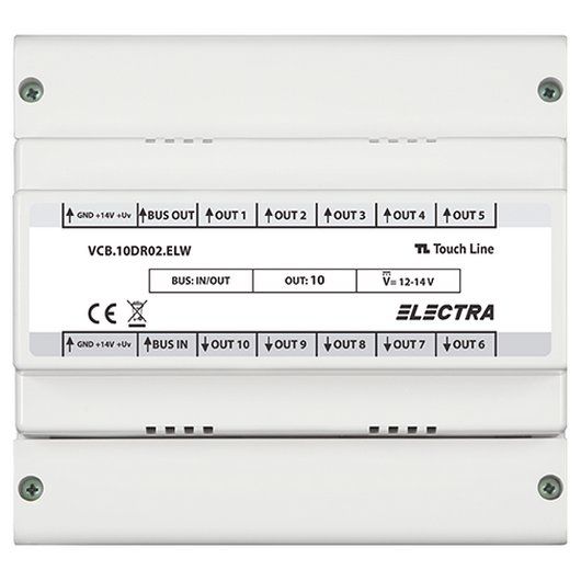Doza derivatie video Electra, 12-14V, 10 iesiri VCB.10DR03.ELW0R