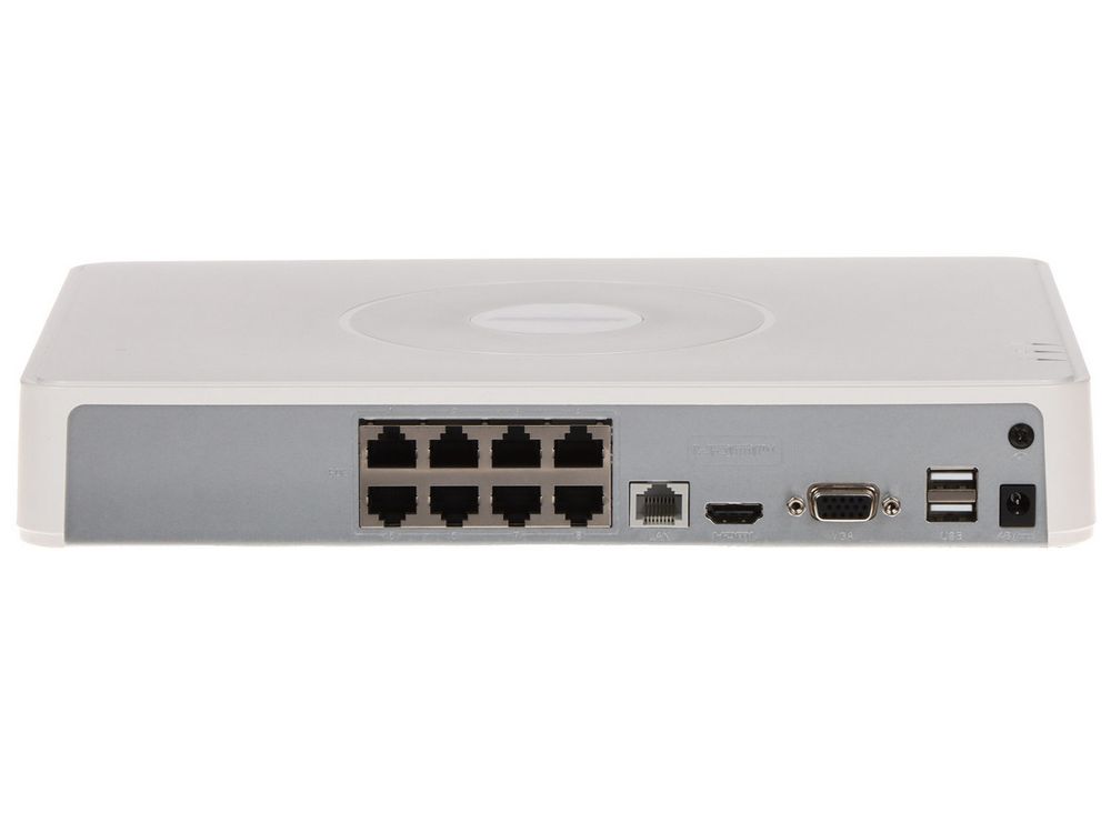 NVR 8 canale, Hikvision DS-7108NI-Q1/8P(D), 6 MP, PoE, 60 Mbps, 1x