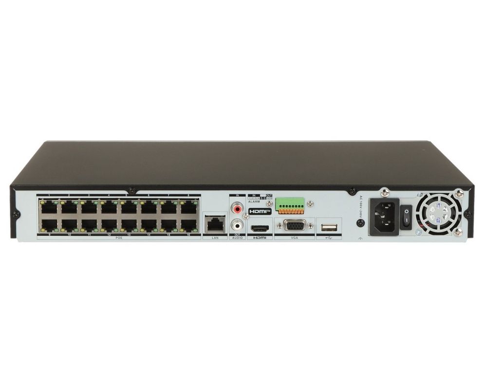 NVR 16 canale Hikvision DS-7616NXI-K2/16P(D), AcuSense, 12MP