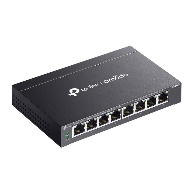 Switch PoE Tp-link Omada DS108GP, cu 8 porturi Gigabit, fara