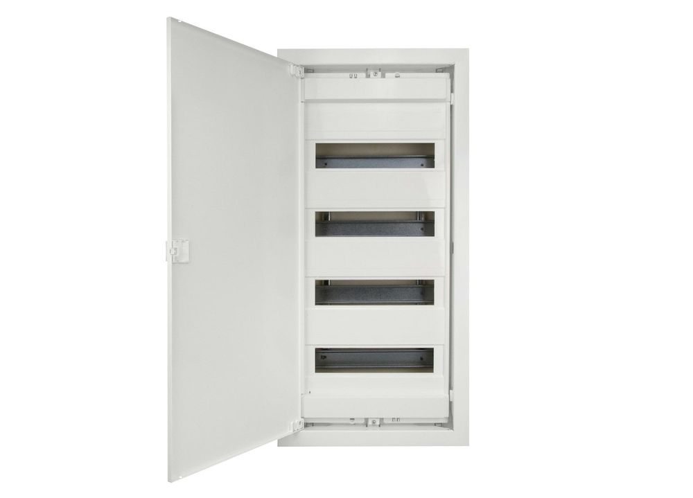 Dulap complet cu usa metalica si cuva incastrata Schrack BK0850542, 4 randuri, 12 module, 717 x 346 x 96mm, IP40, IK08