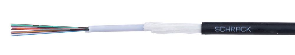 Fibra optica 12 fibre, Singlemode, diametru 5.80mm, manta LSOH, protectie rozatoare, 100m, Schrack HSFAIBH129X100