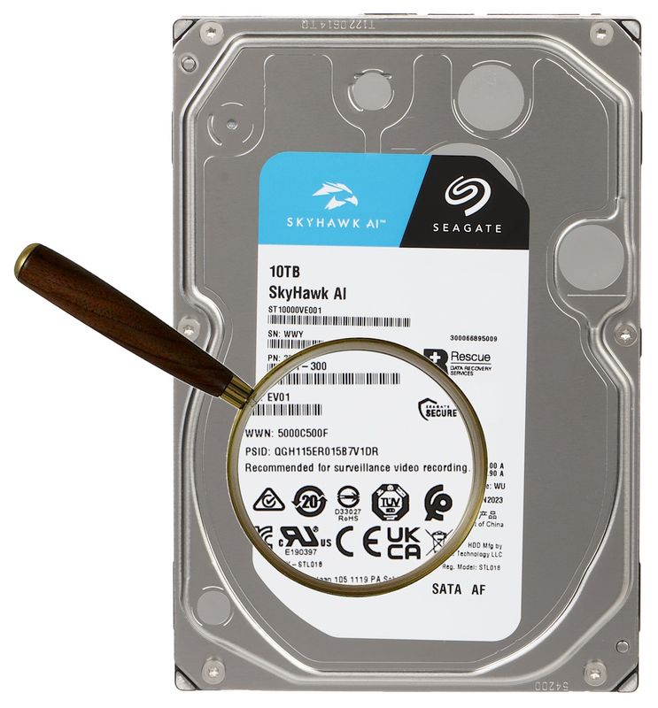 内蔵型ハードディスクドライブ Seagate SkyHawk AI ST10000VE001 10TB HDD Hard Disk 10TB, SEAGATE, Skyhawk AI Guardian Surveillance, 3.5