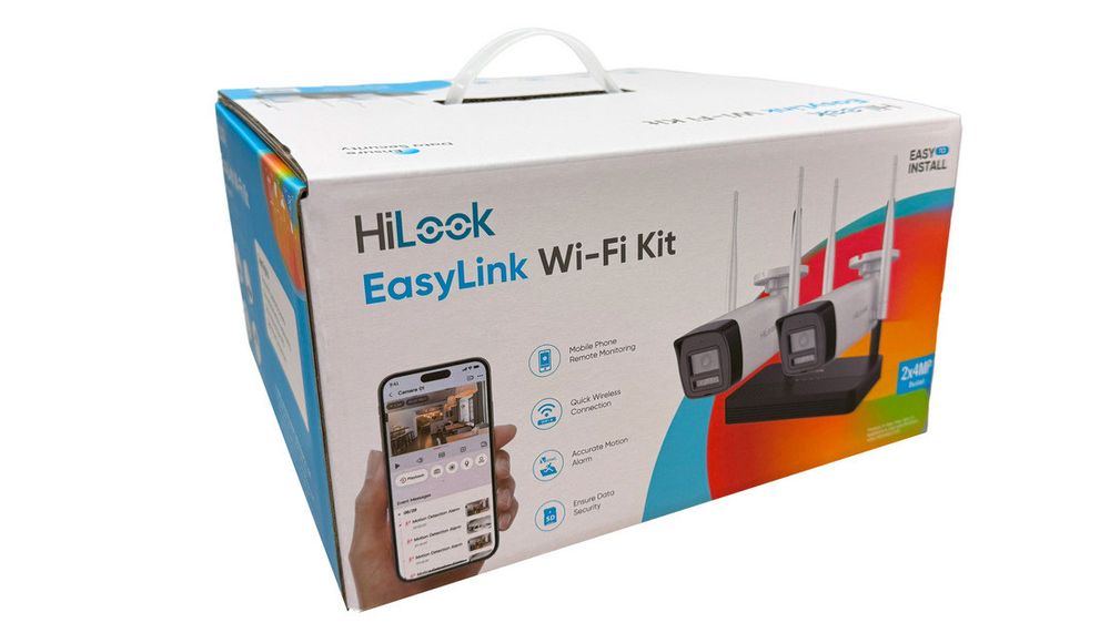 Kit supraveghere IP wireless Hikvision HiLook IKS-2044BH-PH/W, 2