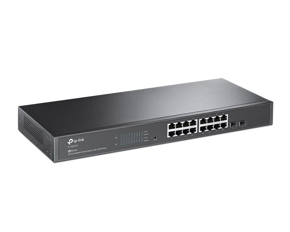 Switch cu 16 porturi Gigabit si 2 porturi SFP, Omada, Tp-Link L2+