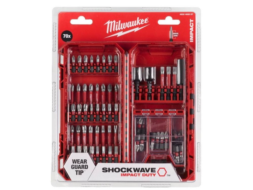 XIM4セット Set biti Milwaukee Shockwave Impact Duty, 70 de piese in cutie