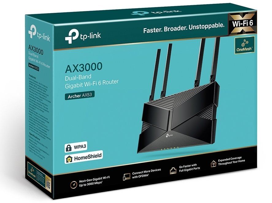 Router Tp-Link Archer AX53, Wi-Fi 6 Dual band, tehnologie OFDMA, 4