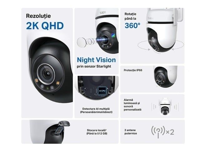 Camera supraveghere IP Wi-Fi PT Tp-Link Tapo TP-IPC520WS Camera supraveghere IP Wi-Fi PT Tp-Link Tapo TP-IPC520WS