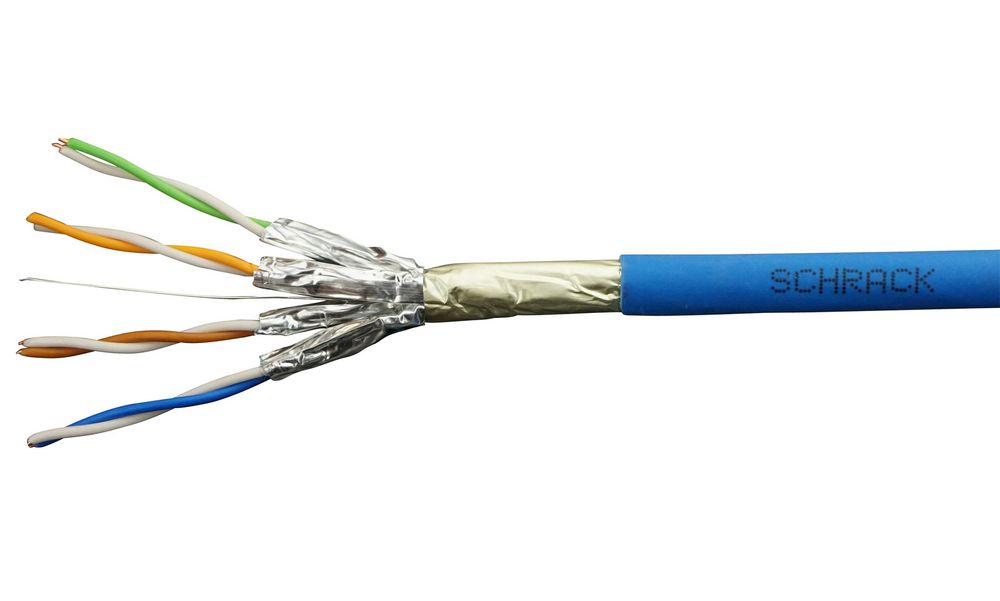 Cablu de retea FTP, Cat 6, AWG23/1, 500MHz, 100 m, Schrack, HSEKP423HA