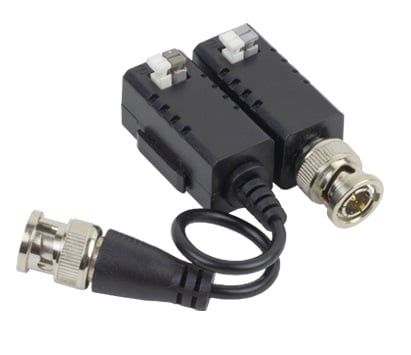 Set Videobalun Pasiv, 2 / 4 / 5 MP / 4K, HD-TVI, CVI, AHD, CVBS, cu PoC, Hikvision DS-1H18S/E(C)