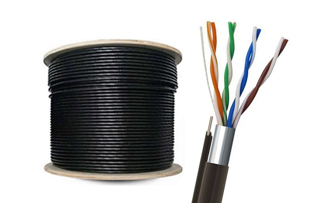 Cablu de retea FTP Cat5E cu sufa, cupru, 305 metri, Safer, SAF-FTP5S305-CU