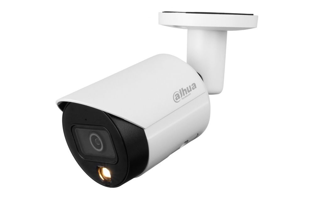 Camera supraveghere IP Dahua IPC-HFW2439S-SA-LED-0360B-S2, 4MP, LED alb 30m, Audio, PoE, slot microSD, IP67
