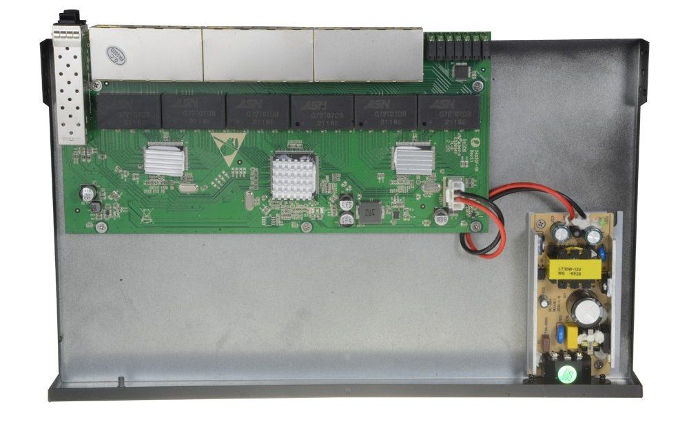 i*2様 Switch Switch 24 porturi RJ45, 2 porturi SFP, pana la 1000Mbps, 20W, Plug