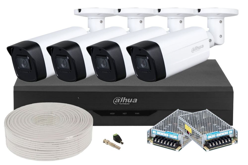 Kit supraveghere video pentru exterior, 2MP FULL HD, IR 80m