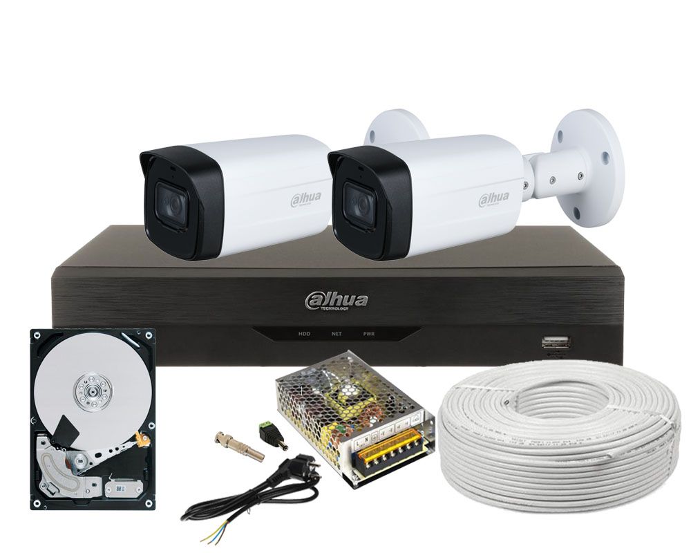 Obligatory Purchase Ringback Kit complet 2 camere supraveghere video 5MP exterior, Safer, GATA DE  INSTALARE! - A2t.ro