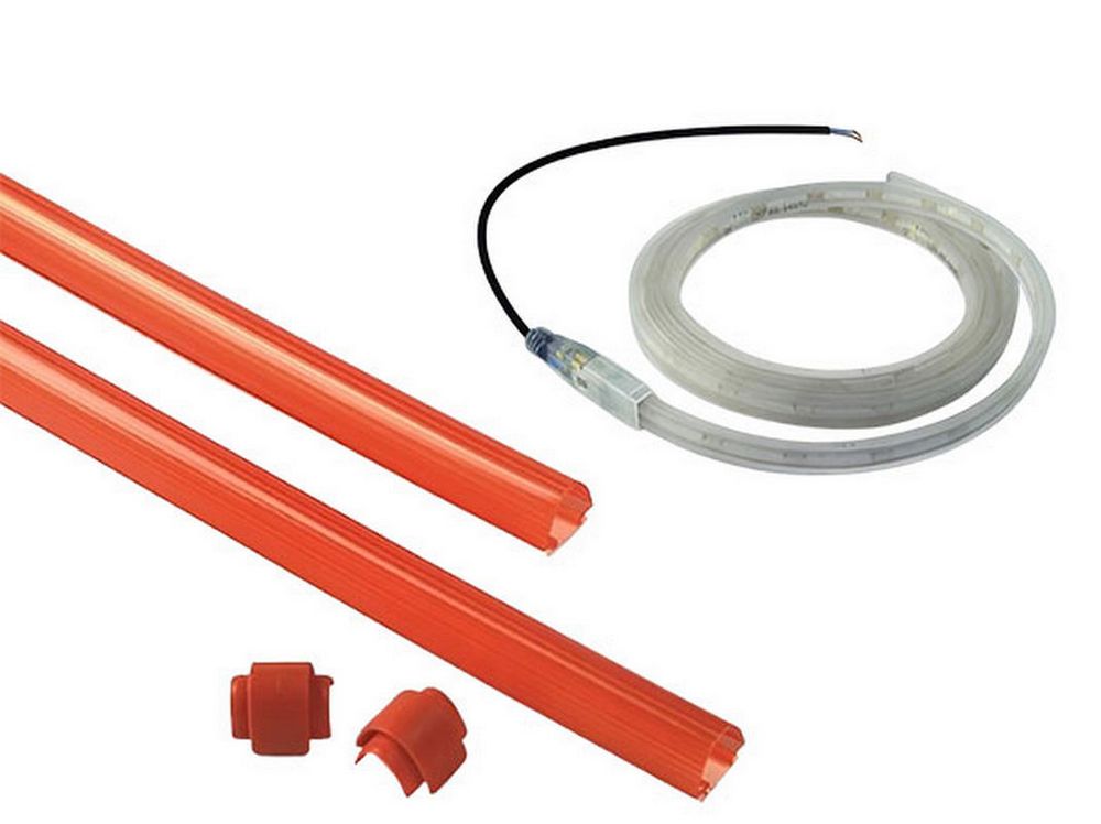 Kit accesorii bariera acces auto pentru NUUR4, iluminare LED, protectie cauciuc, KING GATES 163651+XBA13-1M