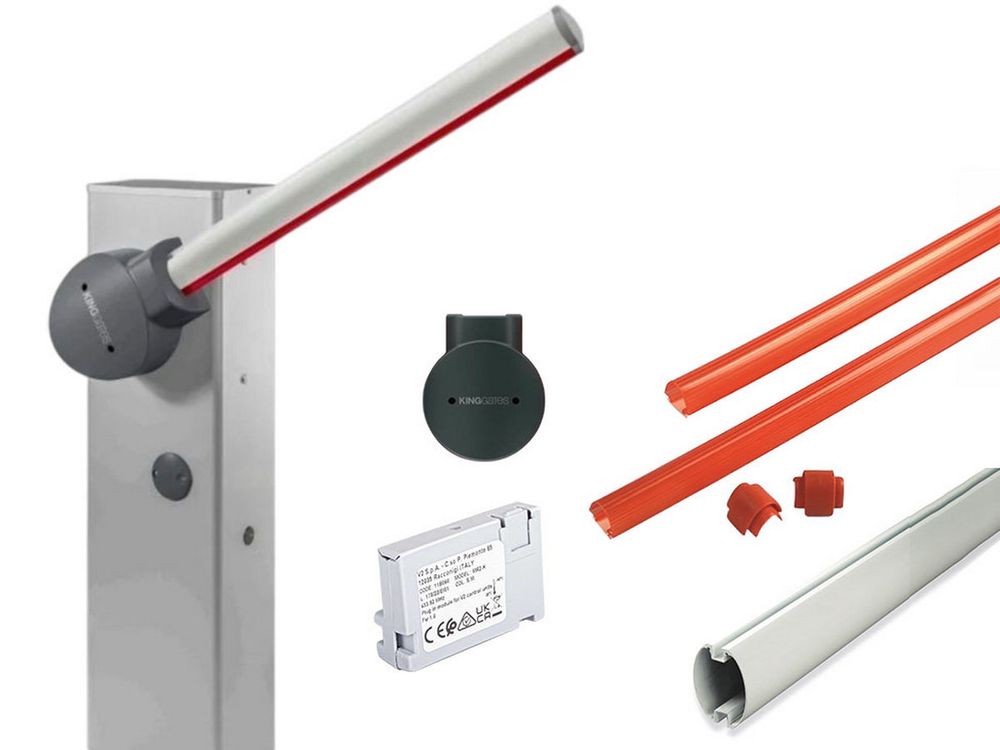 Kit automatizare Kit Barieră King Gates NUURKIT4 - 4m 24V IP54 - Kit barieră auto King Gates NUURKIT4 cu braț de 4m, 24V, protecție IP54