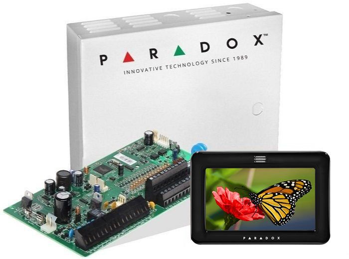 KIT centrala de alarma Paradox SP7000 cu cutie, transformator si