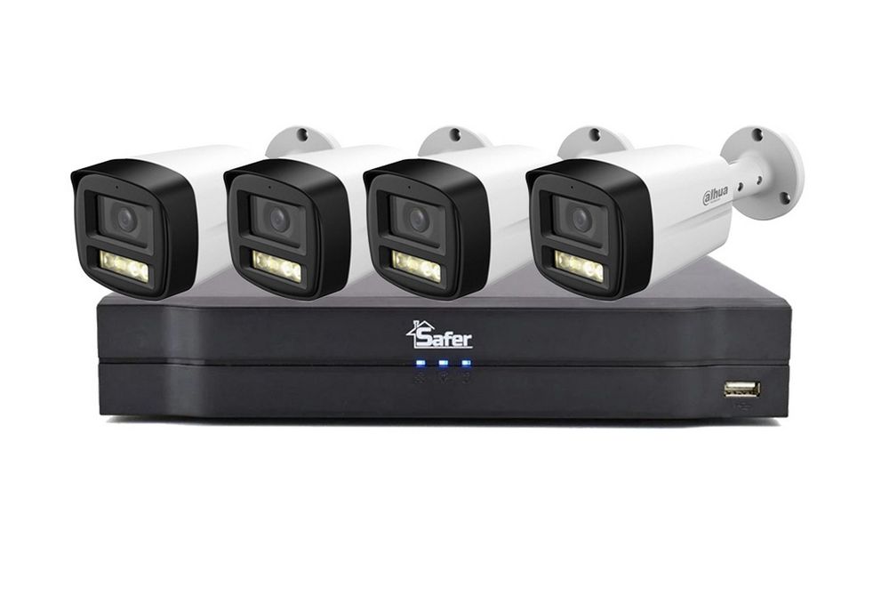 Sistem de supraveghere exterior 4 camere 5MP, Iluminare duala, 3.6